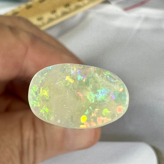 Great 2.05ct Coober Pedy solid opal with rolling flash pattern. Beautiful colours. Ready to go.