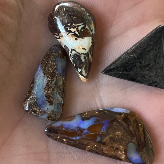 3 x Winton and 1 x Andamooka Matrix. Nicely polished with good colours.