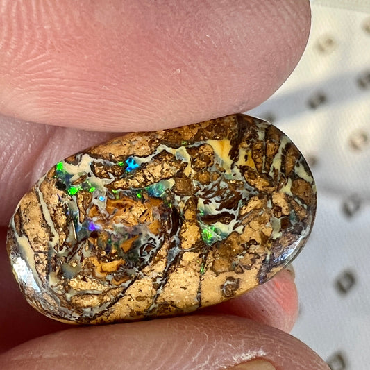 A great Opalton 'nut'. Unique colours for a wonderful piece of jewellery or simply as a keeper.